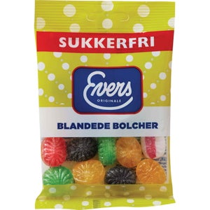 Evers Sukkerfri Blandede Bolcher 70g